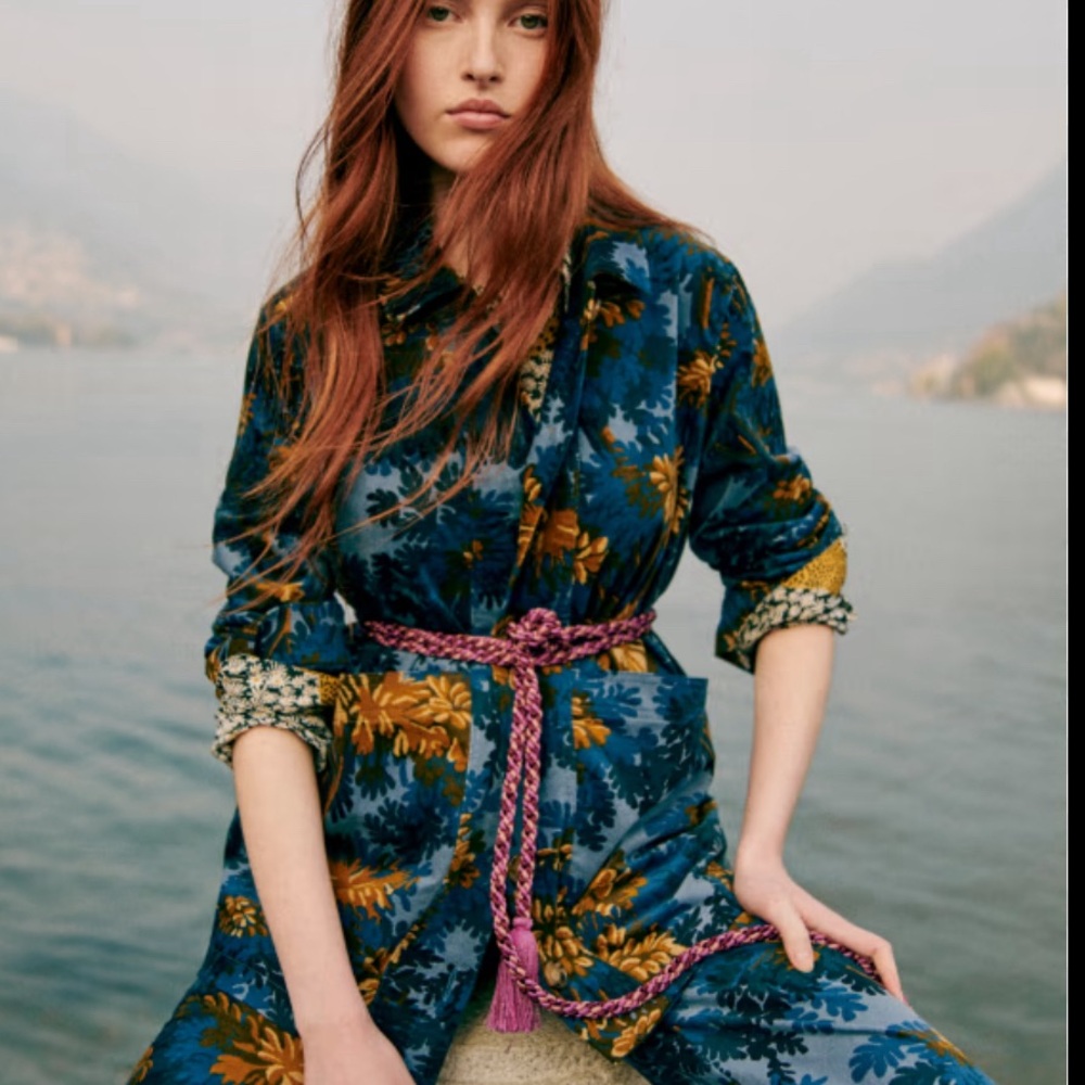 Sezane Max Shirt - Sézane X Inoui Editions Blue Fontainebleau - Size 4